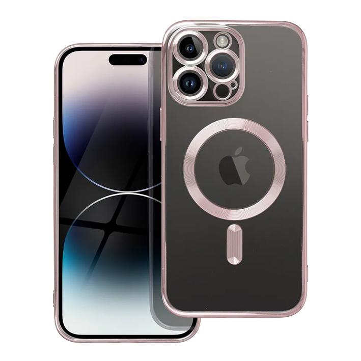 iPhone 13 Pro Handyhülle / Backcase Silikon Transparent / Rose Gold MagSafe kompatibel