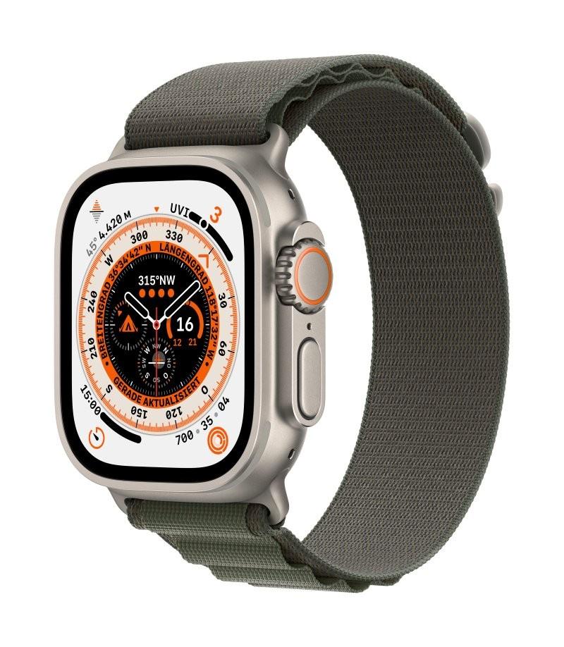 Apple Watch Ultra 49mm Titanium Green Alpine Loop