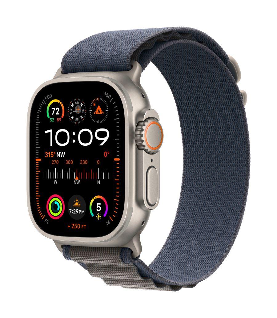 Apple Watch Ultra 2 49mm Natural Titanium Blue Trail Loop