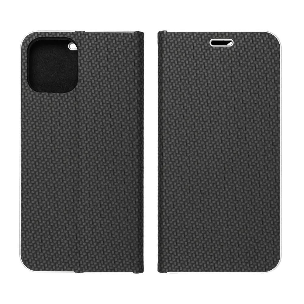 Forcell LUNA Carbon für iPhone 13 Pro Max Schwarz