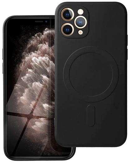 iPhone 11 Pro Handyhülle / Backcase Silikon Schwarz MagSafe kompatibel