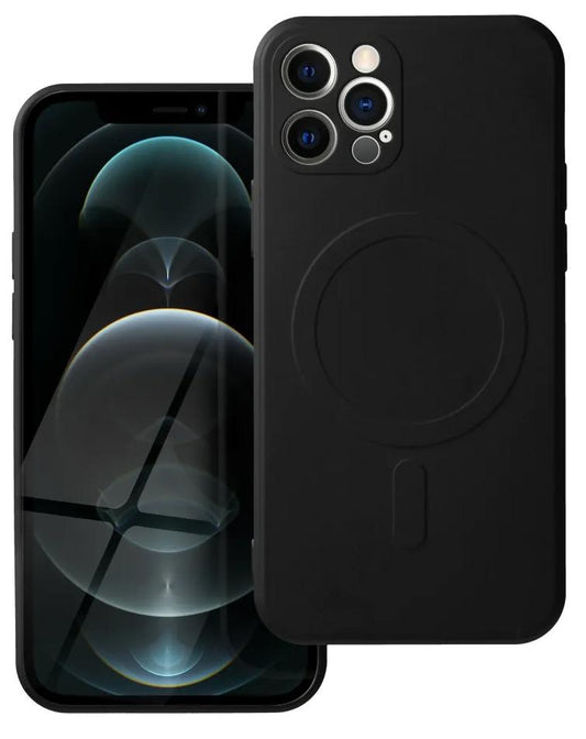 iPhone 13 Pro Handyhülle / Backcase Silikon Schwarz MagSafe kompatibel