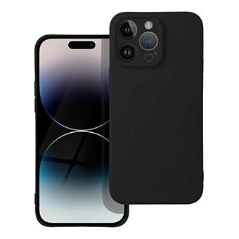 iPhone 14 Pro Max Handyhülle / Backcase Silikon Schwarz MagSafe kompatibel