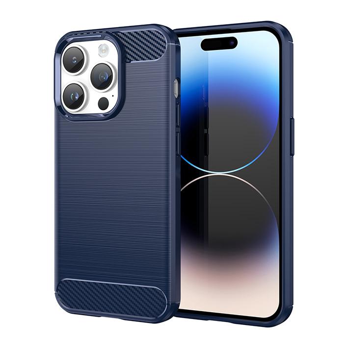 iPhone 12 mini Handyhülle / Backcase Silikon Carbon Blau