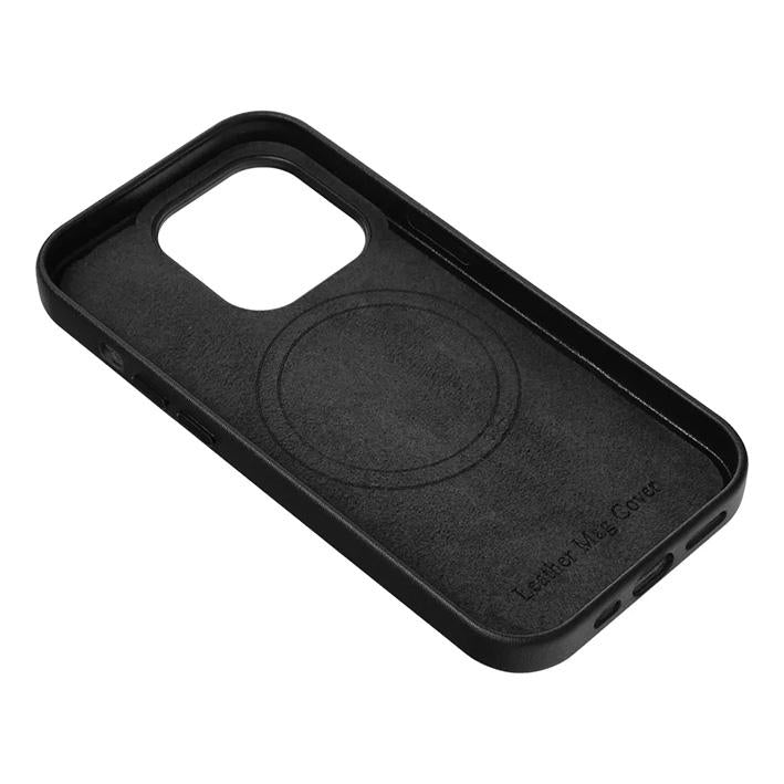 iPhone 11 Handyhülle / Backcase Leder Schwarz MagSafe kompatibel