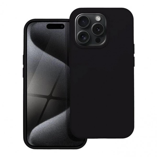 Apple iPhone 15 Pro Handyhülle Backcase Silikon Schwarz