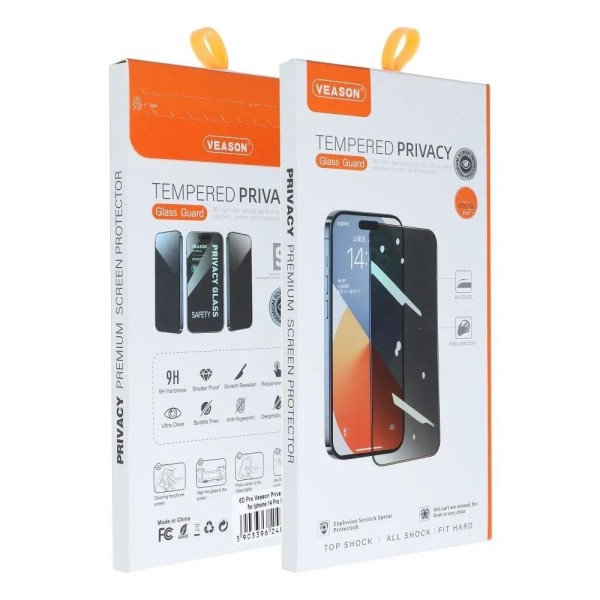 iPhone 15 Tempered Glass 6D Pro Privacy